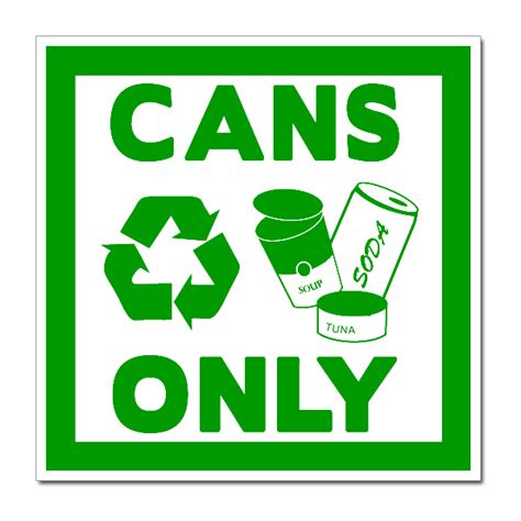 ai rdbin030 03 1 color cans only recycling decal 4 square labels