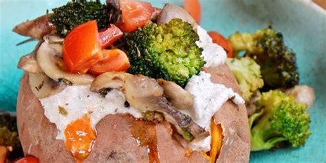deliciously ella recipes baked sweet potato with cheese and vegetables