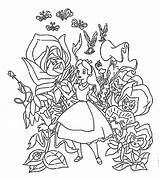 Alice Wonderland Coloring Pages Caterpillar Printable Hatter Mad Flowers Book Disney Kids Adult Drawing Cat Cheshire Print Flower Printables Clipart sketch template