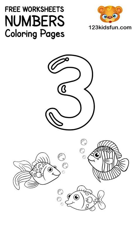 printable number coloring pages  kids learn  color numbers
