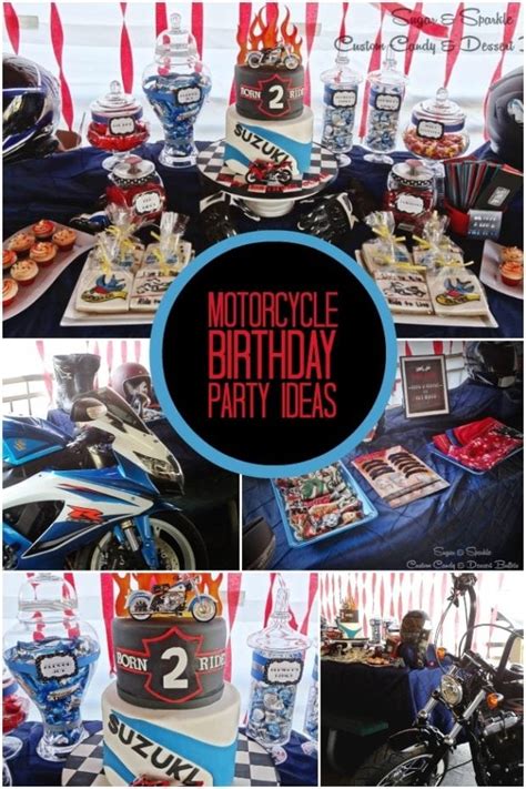 Motorcycle Themed Birthday Party Spaceships And Laser Beams