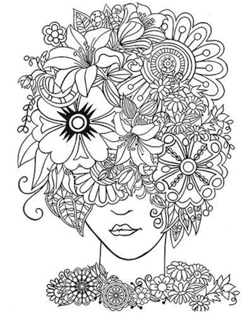 coloring pages flowers girl flower girl coloring  etsy