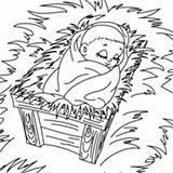 Manjedoura Colorir Menino Crib Saves Tudodesenhos Nativity Hellokids sketch template