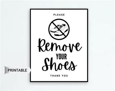 remove  shoes sign  printable canoeracingorguk