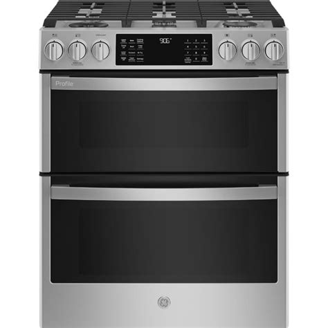 ge profile  smart   front control gas double oven convection
