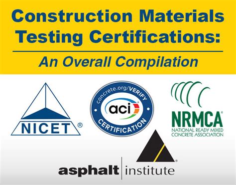 construction materials testing certifications compilation gilson co
