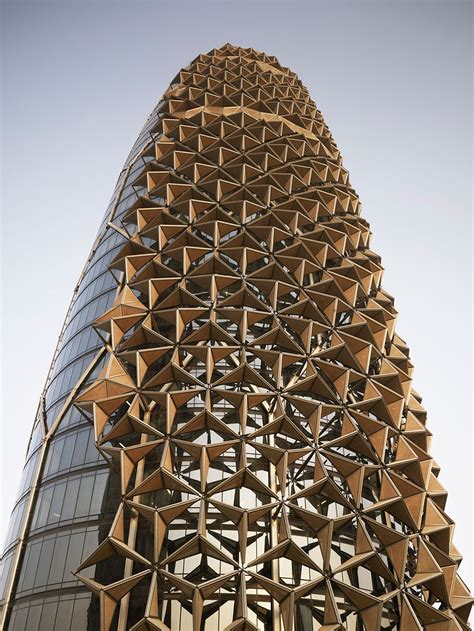 twin office towers  abu dhabi   beautiful sun responsive moving facade art sheep