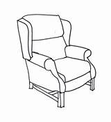 Chair Line Drawing Wing Chairs Coloring Drawings Lounge Clipart Armchair Outline Old Clip Raanana Holiday Interior Furniture Library Furnished Fully sketch template