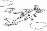 Coloring Pages Biplane Airplane Getdrawings Air sketch template