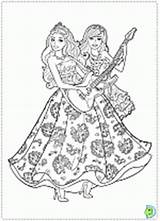 Coloring Barbie Popstar Princess Pages Dinokids Coloringbarbie sketch template