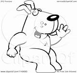 Waving Sitting Friendly Dog Clipart Cartoon Outlined Coloring Vector Thoman Cory Illustration Transparent Regarding Notes Clipartof sketch template