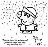 Pig Peppa Colouring Pages Regatta Printout Waterproof sketch template