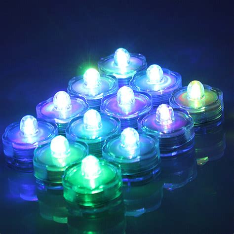 pcs submersible waterproof led tea lights flameless candles underwater decor ebay