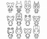 Crossing Animal Coloring Pages Colouring Characters Sheets Printable Template Outline Kk Villagers Jae Baylee Slider Qr Clipart Kids Drawing Activity sketch template