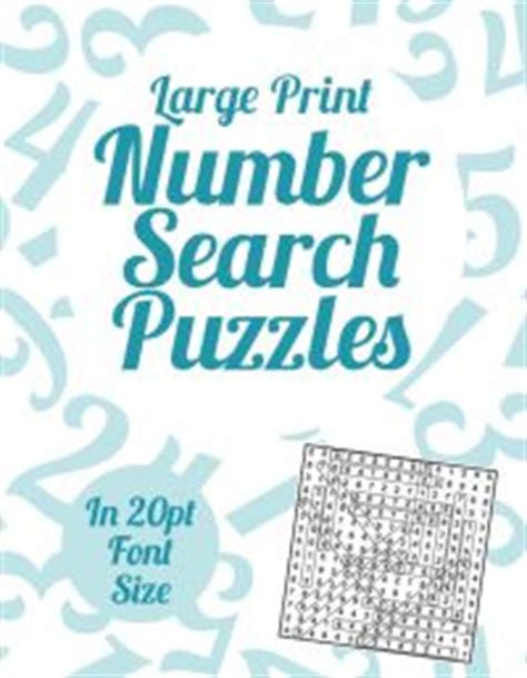 large print number search puzzles book