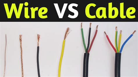 difference  wire  cable wires  cables youtube