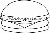 Cheeseburger Clipart Cliparts Hamburger Clip Attribution Forget Link Don sketch template