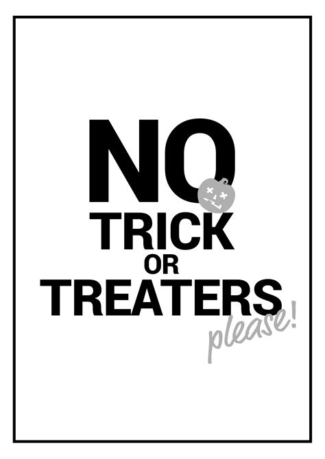 printable  trick  treat signs printable