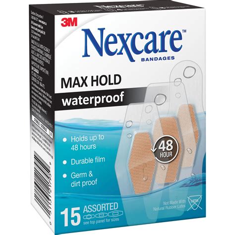 nexcare max hold waterproof bandages personal protective