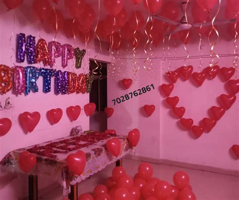 romantic room decoration  surprise birthday party