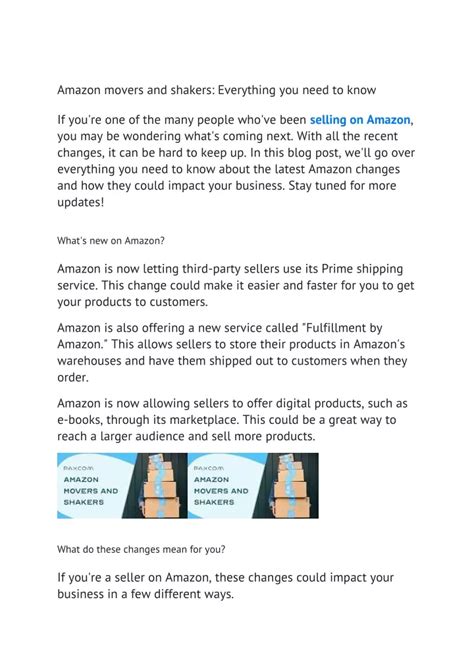 amazon movers  shakers      powerpoint  id