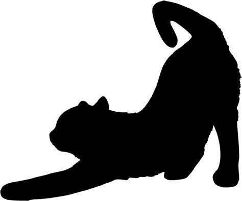 cat playing silhouette svg pics