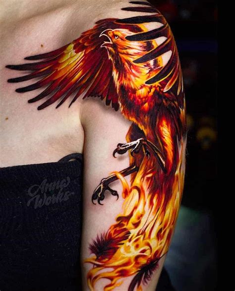 phoenix flame tattoos fire tattoo phoenix tattoo
