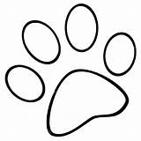 Paw Print Coloring Dog Outline Clues Blues Template Getdrawings sketch template