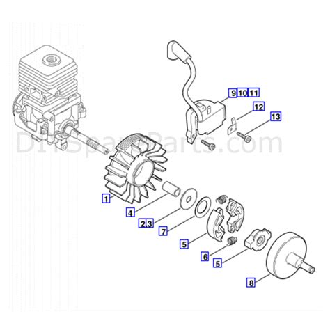 stihl fs  brushcutter fs parts diagram ignition system clutch