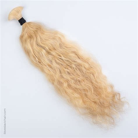 warm blonde 613 russian wavy bulk hair 18 28