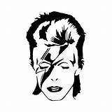 Bowie David Ziggy Stardust Stencil Ballzbeatz Silhouette Sticker Vinyl Decal Site Choose Board Salvo sketch template