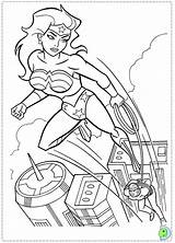 Dinokids Coloring Wonder Woman Close sketch template
