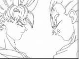 Goku Vegeta Coloring Pages Vs Getdrawings Color Getcolorings Printable Drawing sketch template