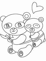 Panda Coloring Pages Kids sketch template