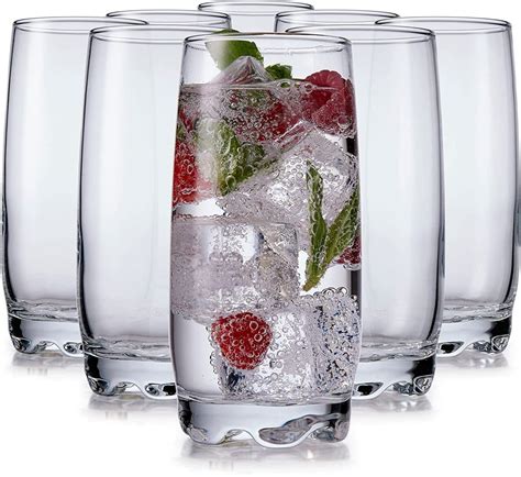 Drinking Glasses Set Of 8 Highball Glass Cups By Home Essentials