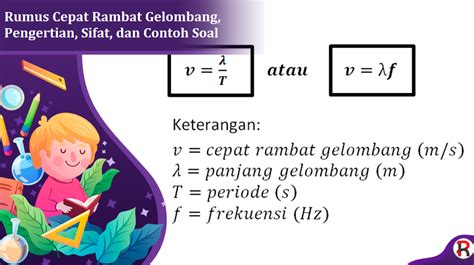 rumus cepat rambat gelombang pengertian sifat  contoh soal