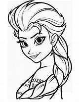 Elsa Frozen Clipart Google Coloring Pages Disney Queen Draw Face Princess sketch template