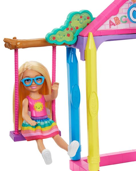 barbie club chelsea doll and school playset 6 inch blonde with