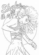 Coloring Pages Swift Taylor Shake Off Choose Board sketch template
