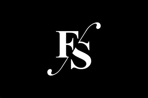 fs monogram logo design  vectorseller thehungryjpegcom