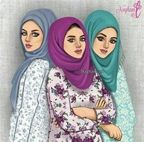 friends hijab drawing girly m girly drawings