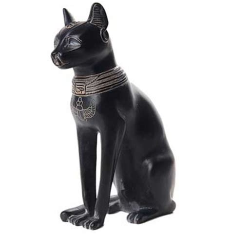 black cat egyptian bastet statue of the protector etched details 5