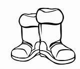 Coloring Boots Winter Snow Pages Clipart Clothes sketch template