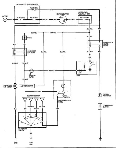 honda civic air conditioning wiring diagram wiring diagram