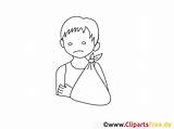 Arm Junge Gebrochenem Bandage Gesundheit Malvorlage Titel Ausdrucken sketch template