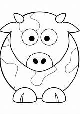 Drawing Coloring Pages Cow Cute Dog Fat Cows Cheetah Big Kids Easy Outline Anime Draw Cartoon Color Step Drawings Getdrawings sketch template