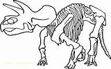Coloring Dinosaur Fossil Pages Skeleton Getcolorings Sh sketch template