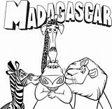 Madagascar Coloriages sketch template