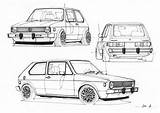 Golf Vw Mk1 Car Behance Volkswagen Sketch Drawings Sketches Drawing Rabbit Autos Cabrio Sketchbook Draw Dibujos Auto R32 Some Just sketch template
