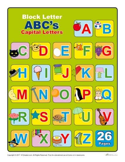 colorful alphabet letters      upper cases  printable